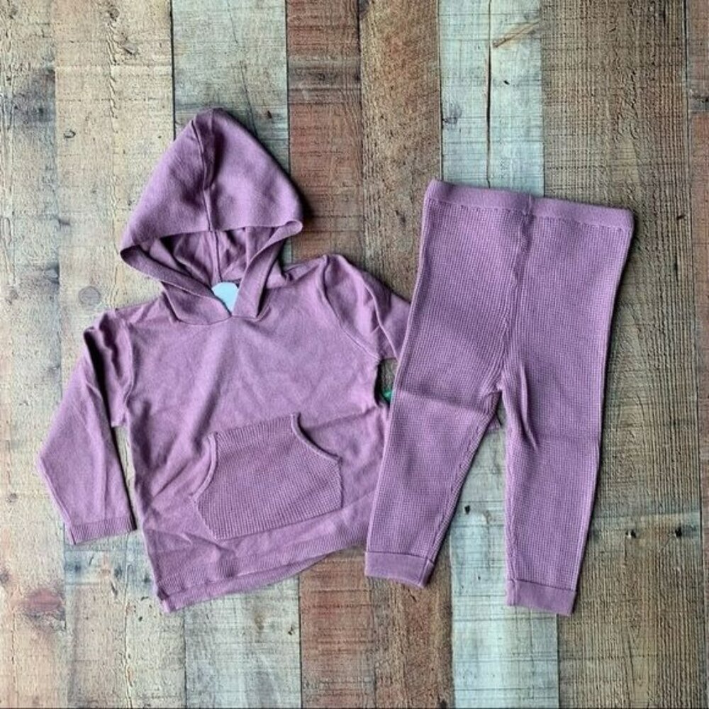 Modern moments by gerber girls dusty pink hoodie and pants set - 18M